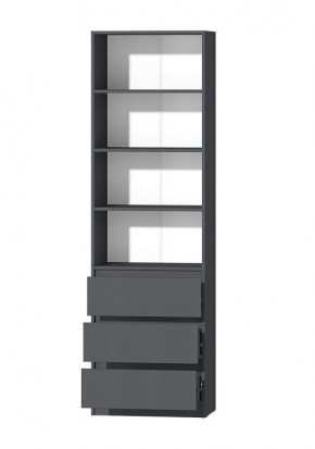 МС "Хилтон" Стеллаж (Графит) в Талице - talica.mebel24.online | фото 2
