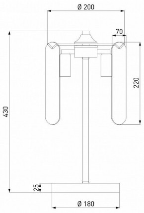 Настольная лампа декоративная Eurosvet Claire 01170/3 золото в Талице - talica.mebel24.online | фото 3