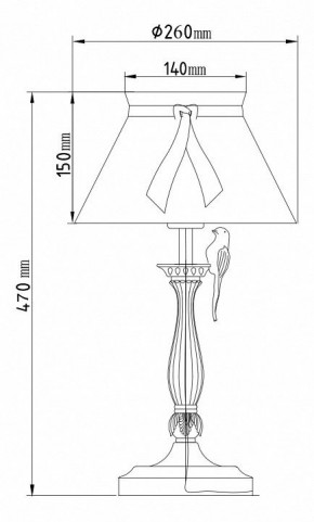 Настольная лампа декоративная Maytoni Bird ARM013-11-W в Талице - talica.mebel24.online | фото 5