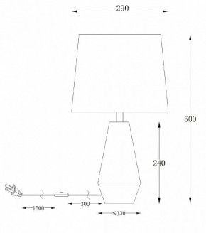 Настольная лампа декоративная Maytoni Calvin Table Z181-TL-01-B в Талице - talica.mebel24.online | фото 2