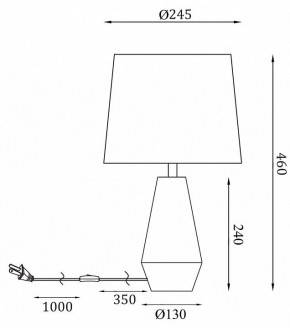 Настольная лампа декоративная Maytoni Calvin Table Z181-TL-01-W в Талице - talica.mebel24.online | фото 2