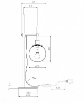 Настольная лампа декоративная Maytoni Erich MOD221-TL-01-G в Талице - talica.mebel24.online | фото 3