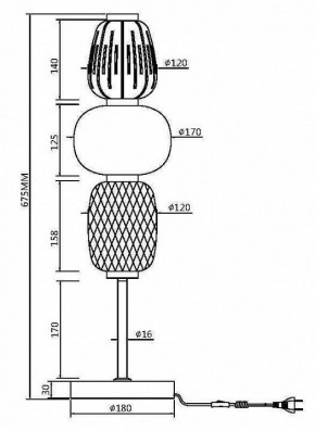 Настольная лампа декоративная Maytoni Pattern MOD267TL-L28CH3K в Талице - talica.mebel24.online | фото 4