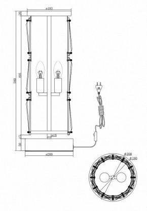 Настольная лампа декоративная Maytoni Puntes MOD043TL-02CH в Талице - talica.mebel24.online | фото 4