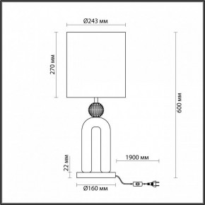 Настольная лампа декоративная Odeon Light Bagel 5410/1T в Талице - talica.mebel24.online | фото 4