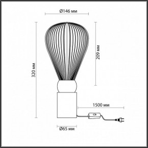 Настольная лампа декоративная Odeon Light Elica 1 5417/1T в Талице - talica.mebel24.online | фото 4