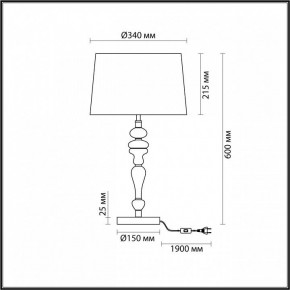 Настольная лампа декоративная Odeon Light Homi 5040/1T в Талице - talica.mebel24.online | фото 4