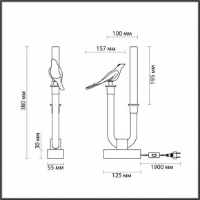 Настольная лампа декоративная Odeon Light Lark 5431/2TL в Талице - talica.mebel24.online | фото 4