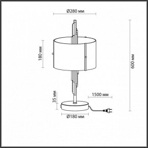 Настольная лампа декоративная Odeon Light Margaret 4895/2T в Талице - talica.mebel24.online | фото 4