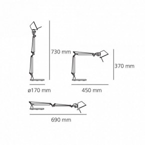 Настольная лампа офисная Artemide  0011860A в Талице - talica.mebel24.online | фото