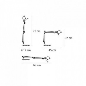 Настольная лампа офисная Artemide  A011830 в Талице - talica.mebel24.online | фото 6