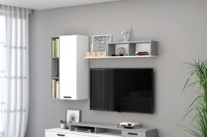 Навесные модули Эльза (Бетонный Камень/Белый) в Талице - talica.mebel24.online | фото 1