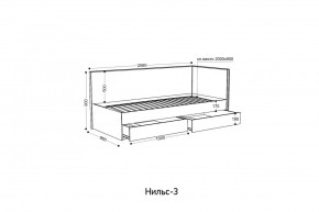 НИЛЬС - 3 Кровать с ортопедом 900 в Талице - talica.mebel24.online | фото 2