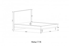 НИЛЬС - 7.16 Кровать с ортопедом 1600 в Талице - talica.mebel24.online | фото 2