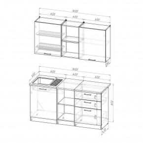 ОЛЬГА Кухонный гарнитур Стандарт 5 (1600 мм) в Талице - talica.mebel24.online | фото 2