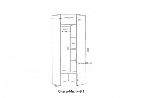 ОЛЬГА-МИЛК 9.1 Шкаф угловой без зеркала в Талице - talica.mebel24.online | фото 2