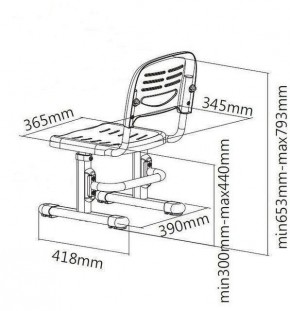 Парта-трансофрмер Amare II Blue + ящик + SST3 Blue в Талице - talica.mebel24.online | фото 8