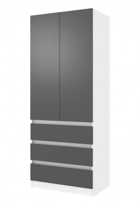 ПАРУС Шкаф 2-х ств. 800 (белый/графит) в Талице - talica.mebel24.online | фото