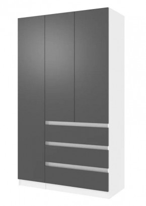 ПАРУС Шкаф 3х- ств. 1200 (белый/графит) в Талице - talica.mebel24.online | фото