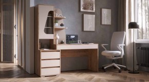 ПИФАГОР Стол компьютерный (дуб вотан/кашемир) в Талице - talica.mebel24.online | фото 1