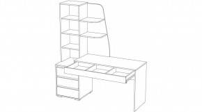 ПИФАГОР Стол компьютерный (дуб вотан/кашемир) в Талице - talica.mebel24.online | фото 3