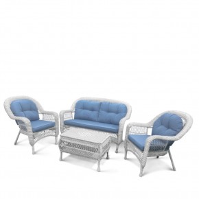 Плетеный комплект для отдыха из искусственного ротанга  LV-520 White/Blue в Талице - talica.mebel24.online | фото 2