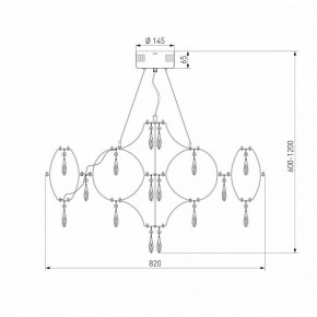 Подвесная люстра Bogate-s Tense 443/1 в Талице - talica.mebel24.online | фото 7