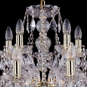 Подвесная люстра Bohemia Ivele Crystal 1411 1411/10+5/240/G/Leafs в Талице - talica.mebel24.online | фото 4