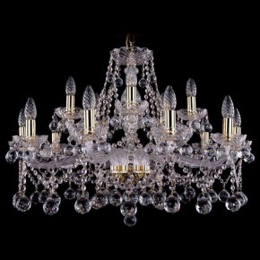 Подвесная люстра Bohemia Ivele Crystal 1413 1413/10+5/300/G/Balls в Талице - talica.mebel24.online | фото
