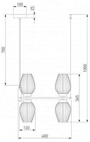 Подвесная люстра Eurosvet Alva 30183/4 латунь в Талице - talica.mebel24.online | фото 4