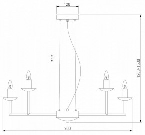 Подвесная люстра Eurosvet Cariso 60150/10 хром в Талице - talica.mebel24.online | фото 5