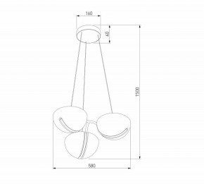 Подвесная люстра Eurosvet Emisfero 50083/3 LED золото в Талице - talica.mebel24.online | фото 6