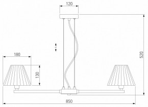 Подвесная люстра Eurosvet Peony 60136/8 хром/графит в Талице - talica.mebel24.online | фото 3