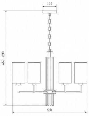 Подвесная люстра Eurosvet Soffio 60134/6 никель в Талице - talica.mebel24.online | фото 5