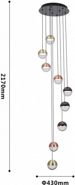 Подвесная люстра Favourite Luna 4371-9P в Талице - talica.mebel24.online | фото 5