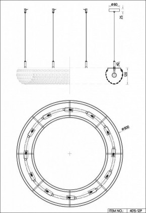 Подвесная люстра Favourite Monilibus 4015-12P в Талице - talica.mebel24.online | фото 5
