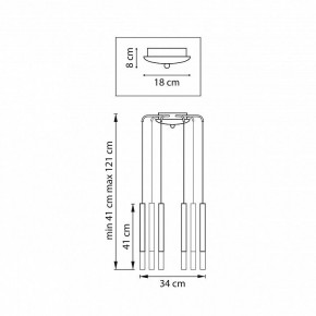 Подвесная люстра Lightstar Tubo L8T747133 в Талице - talica.mebel24.online | фото 3