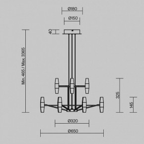 Подвесная люстра Maytoni Arana MOD401PL-L72BS3K в Талице - talica.mebel24.online | фото 5