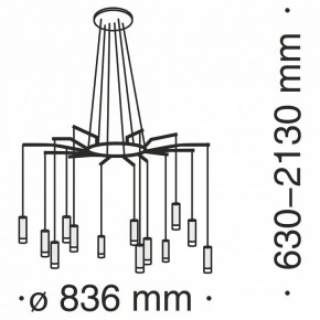 Подвесная люстра Maytoni Davida MOD035PL-12B в Талице - talica.mebel24.online | фото 6