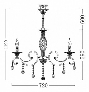 Подвесная люстра Maytoni Grace ARM247-08-G в Талице - talica.mebel24.online | фото 4