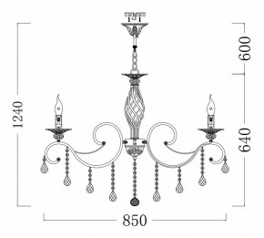 Подвесная люстра Maytoni Grace ARM247-10-G в Талице - talica.mebel24.online | фото 7