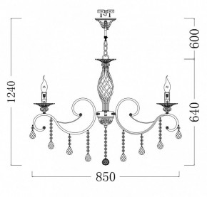 Подвесная люстра Maytoni Grace RC247-PL-10-R в Талице - talica.mebel24.online | фото 6