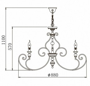 Подвесная люстра Maytoni Karina H631-PL-08-B в Талице - talica.mebel24.online | фото 3
