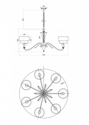 Подвесная люстра Maytoni Lillian H311-07-G в Талице - talica.mebel24.online | фото 6