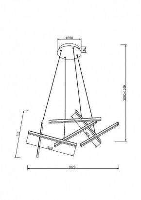 Подвесная люстра Maytoni Line MOD016PL-L80BK в Талице - talica.mebel24.online | фото 4
