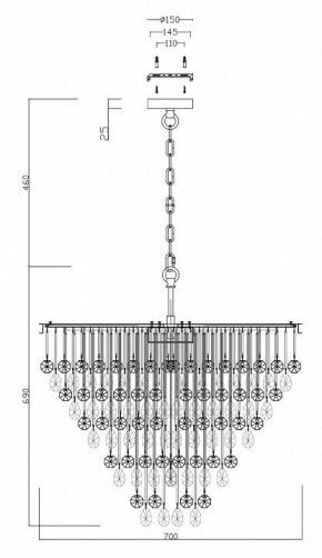Подвесная люстра Maytoni Linn MOD091PL-09G в Талице - talica.mebel24.online | фото 4