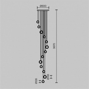 Подвесная люстра Maytoni Pharao MOD361PL-L58BS3K в Талице - talica.mebel24.online | фото 4