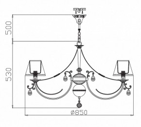 Подвесная люстра Maytoni Soffia RC093-PL-08-R в Талице - talica.mebel24.online | фото 5