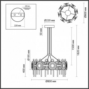 Подвесная люстра Odeon Light Magnet 5407/92L в Талице - talica.mebel24.online | фото 6