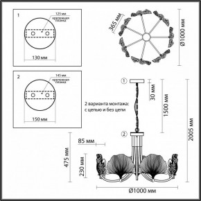 Подвесная люстра Odeon Light Ventaglio 4870/7 в Талице - talica.mebel24.online | фото 6